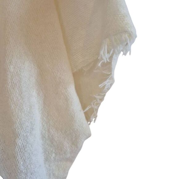 Melrose & Market Women's Cream Poly Knit w Gray & Brown Stripe Accents Open Fron - Picture 8 of 13